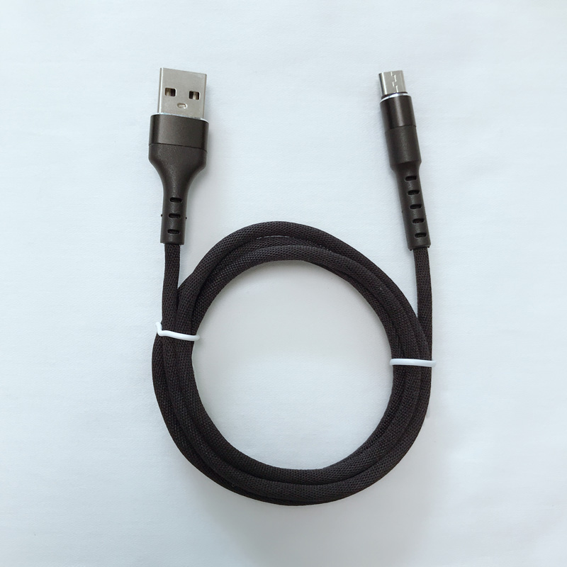 Muirearú Fast Tithíochta Alúmanam Babhta Braided Flex lúbadh USB cábla sonraí le haghaidh micrea USB, Cineál C, muirear lightning iPhone agus info