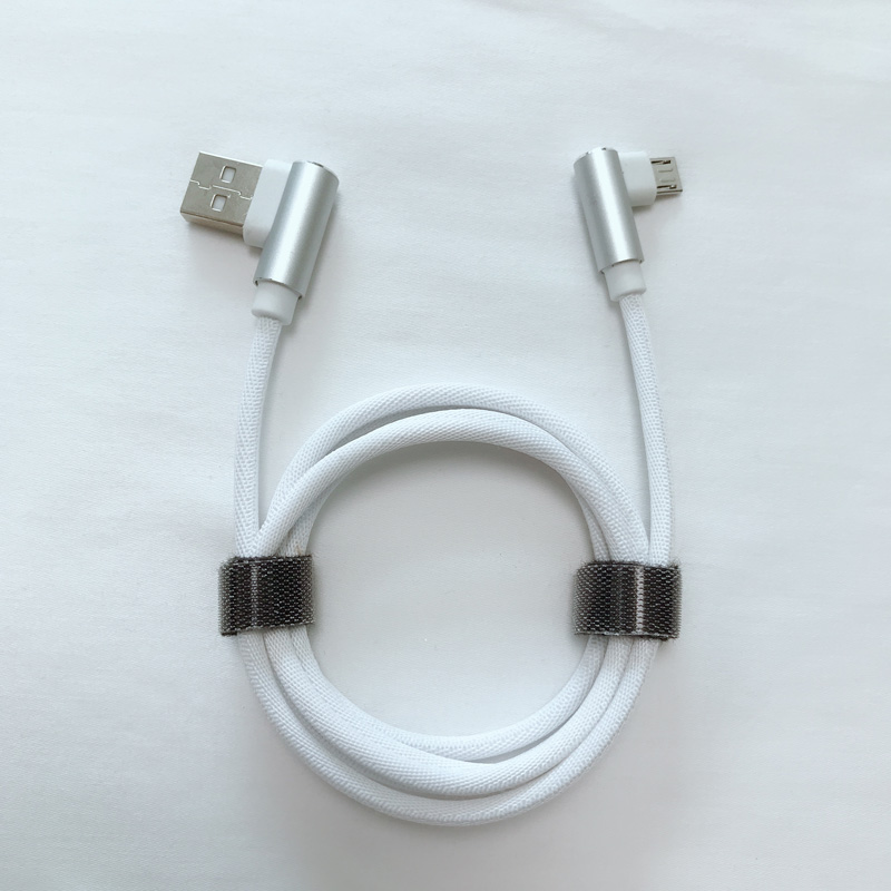 Uillinn dhronchiorraithe Braided Charging Fast Babhta cábla sonraí Alúmanam Tithíochta USB le haghaidh micrea USB, Cineál C, muirear lightning iPhone agus info