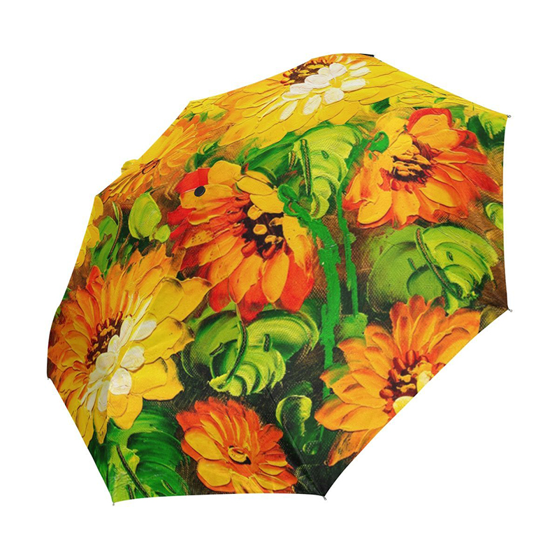 Windproof 2 fiberglass easnacha auto seafta miotail oscailte agus gar priontáil saincheaptha 3 huaire huaire