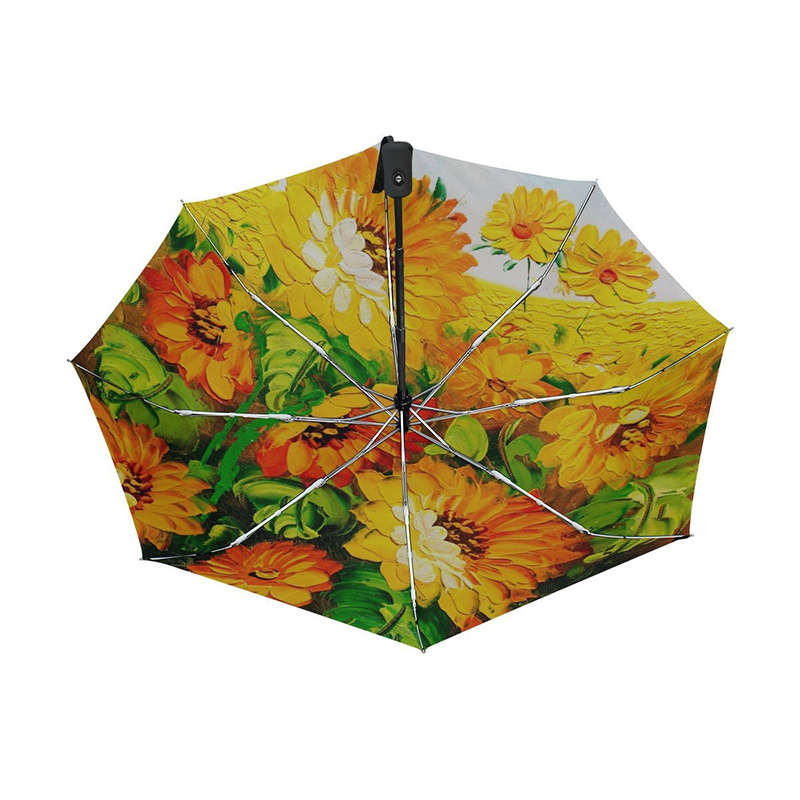 Windproof 2 fiberglass easnacha auto seafta miotail oscailte agus gar priontáil saincheaptha 3 huaire huaire