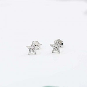 S925 Jewelry Cluas Silver Star Meilt Cluas ingne Simplí Jewelry Beaga Beaga