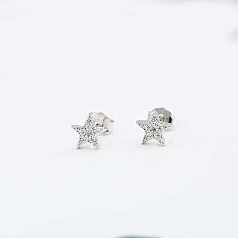 S925 Jewelry Cluas Silver Star Meilt Cluas ingne Simplí Jewelry Beaga Beaga