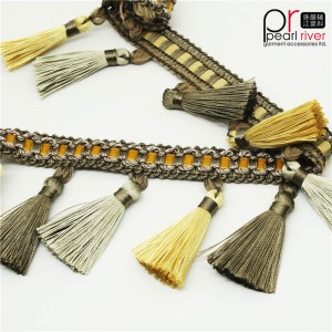 Fringe Ball Dearaidh Nua Le haghaidh maisiú Fuinneog Pom Pom Fringe Fringe