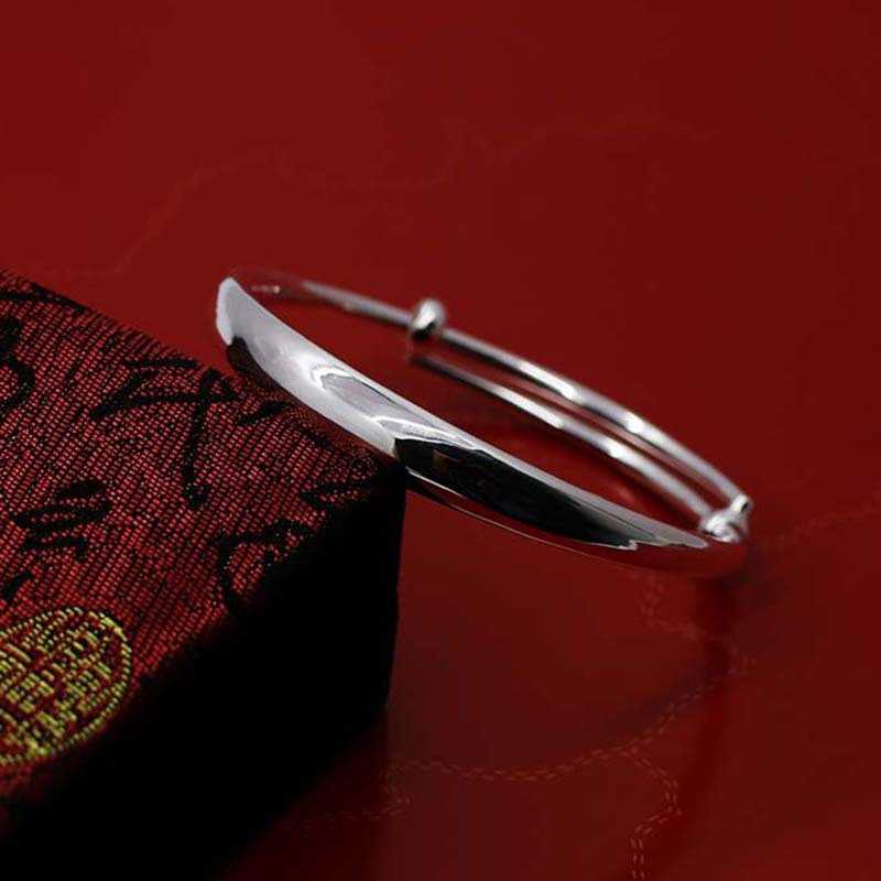 999 Bracelet dronnach airgid, brúigh agus tarraing bracelet beo béil, jewelry airgid faiseanta simplí