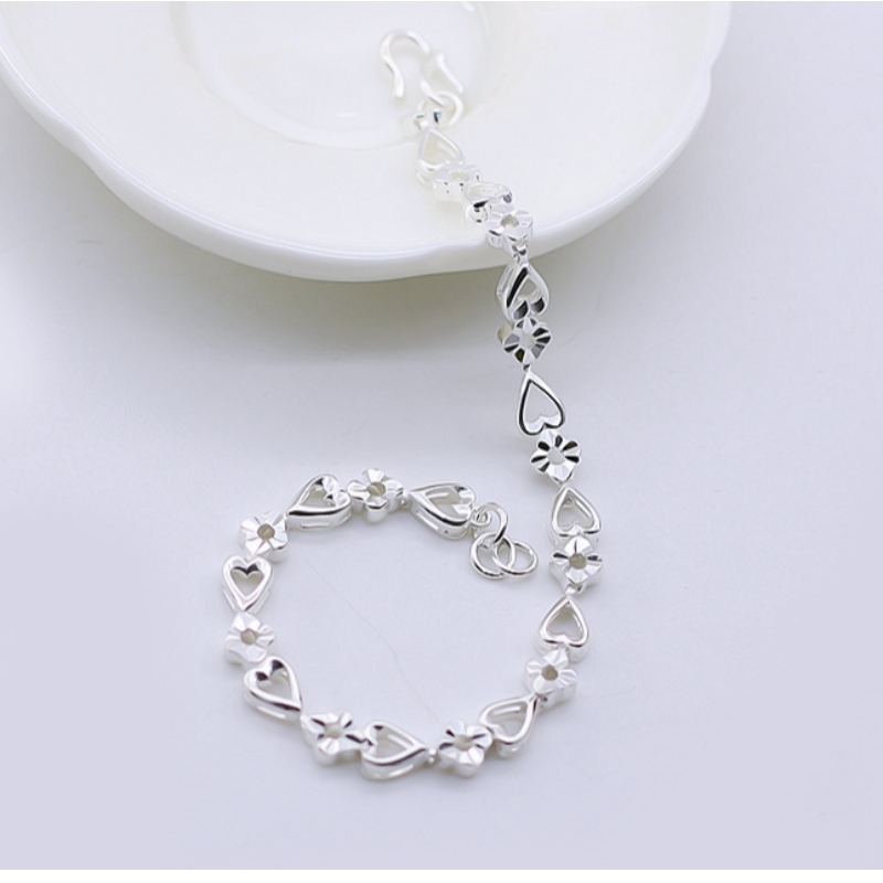 990 Faisean Silver Bracelet Flower Croí-le-Croí Bracelet Silver Meon