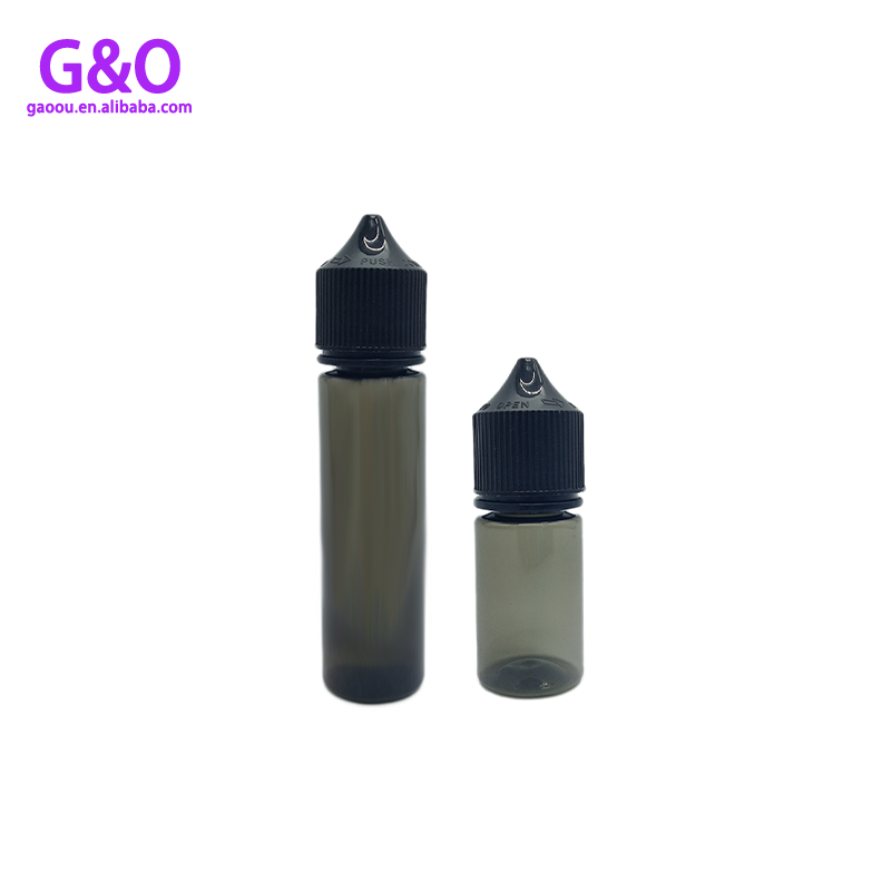 v3 buidéal peataí ejuice buidéal plaisteach 30ml 60ml buidéil diúilicéir nua-chuimil neamh-leachtaigh chubby buidéil dhubh leachtacha gorma