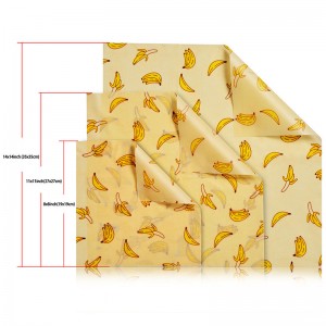 Páipéar pacáistithe bia céir bheach atá deimhnithe ag an FDA paca bia athchúrsáilte céir bheach 3