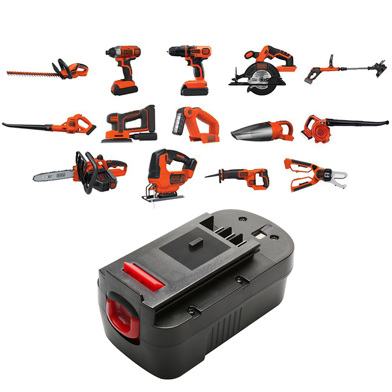 Battery Ni-Cd 18V 1500mAh do Black u0026 Decker A18, A18E, A1718, A18NH, HPB18, ceallraí HPB18-OPE Power Tool \ t