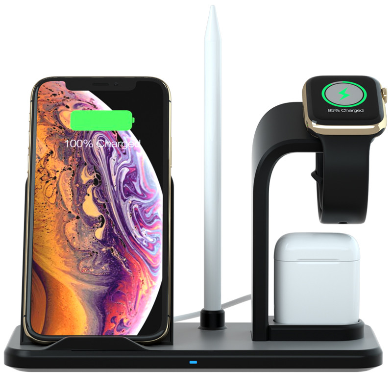 KPS-9303HC Saincheap 10W Qi go tapa 3in1 fón do charr gan sreang le haghaidh Iwatch agus airpods