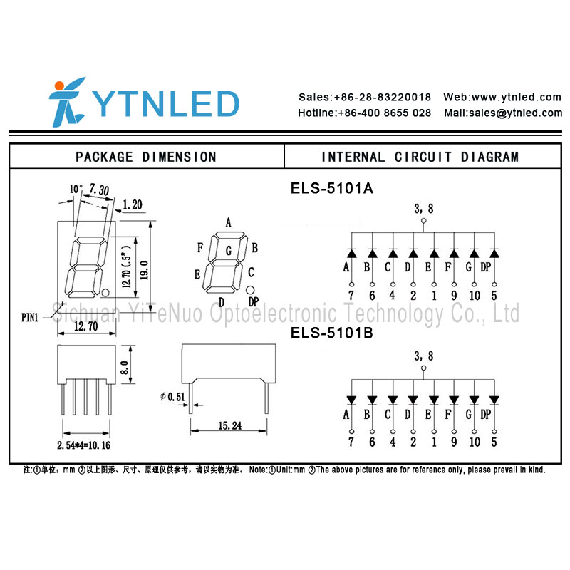 Taispeántas LED LED 0.5 orlach dearg 6 orlach 7, feadán digiteach