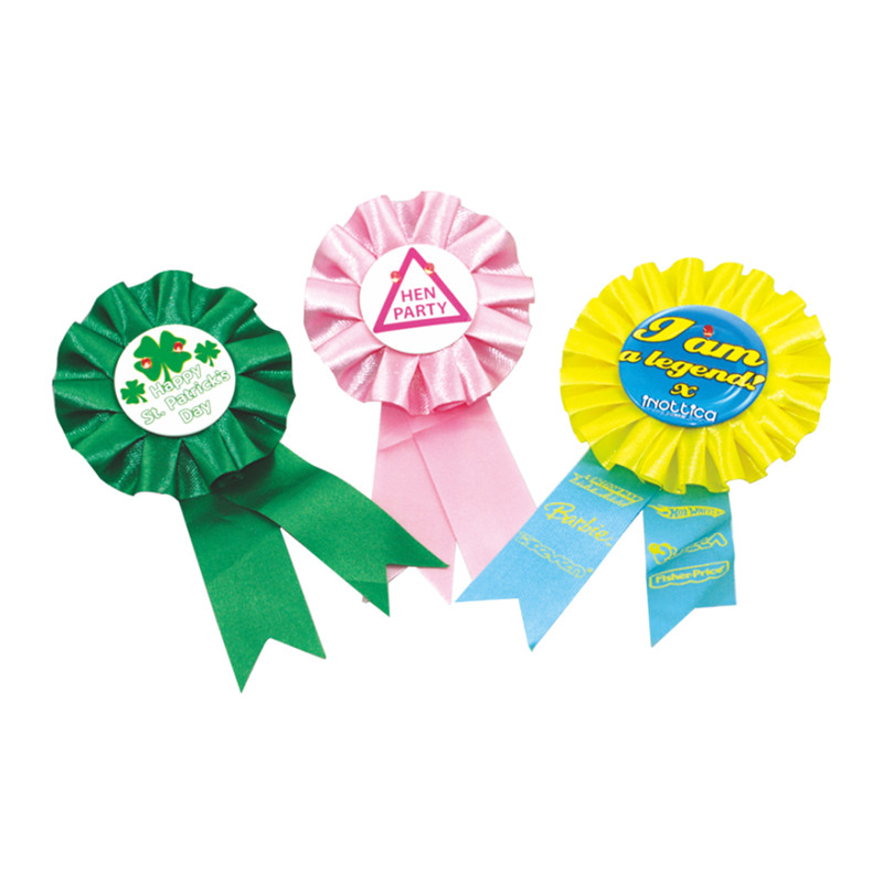 Gradam Faisean Suaitheantas Bioráin Phlaisteacha Suaitheantais Phlaisteacha Ribbon na Síne le haghaidh cóisir lá breithe