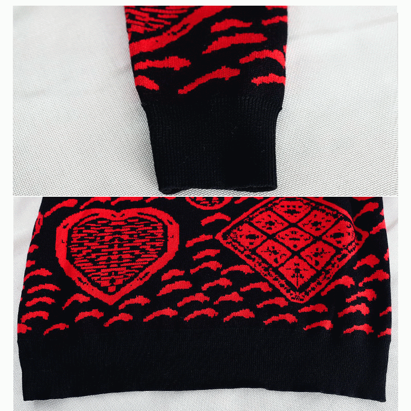 2019 Spun Cotton Poker Jacquard In Stock Pullover Saincheaptha Lógó cniotáilte