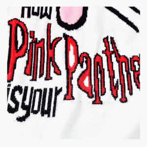 2019 Dearadh Geansaí is Déanaí Pink Panther Jacquard Ladies Knit Gúna Geansaí