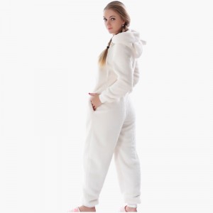 Mná Fásta Onesie Pajamas Hooded Le Ainmhithe cluasa