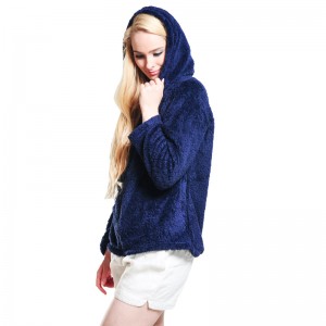 Mná Scuad Snuggle na mBan Scuaise Cáisithe le Cochall Zipped