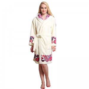 Seasamh na mBan Róbaí Clóbhuailte Flannel Fleece Pajamas Pajamas Cochaill na mBan