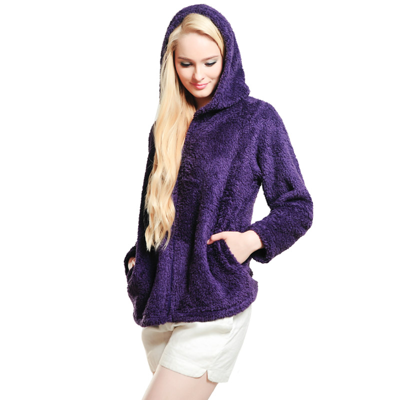 Mná Snuggle Fleece Císte Corcra Coipthe Sweáilte