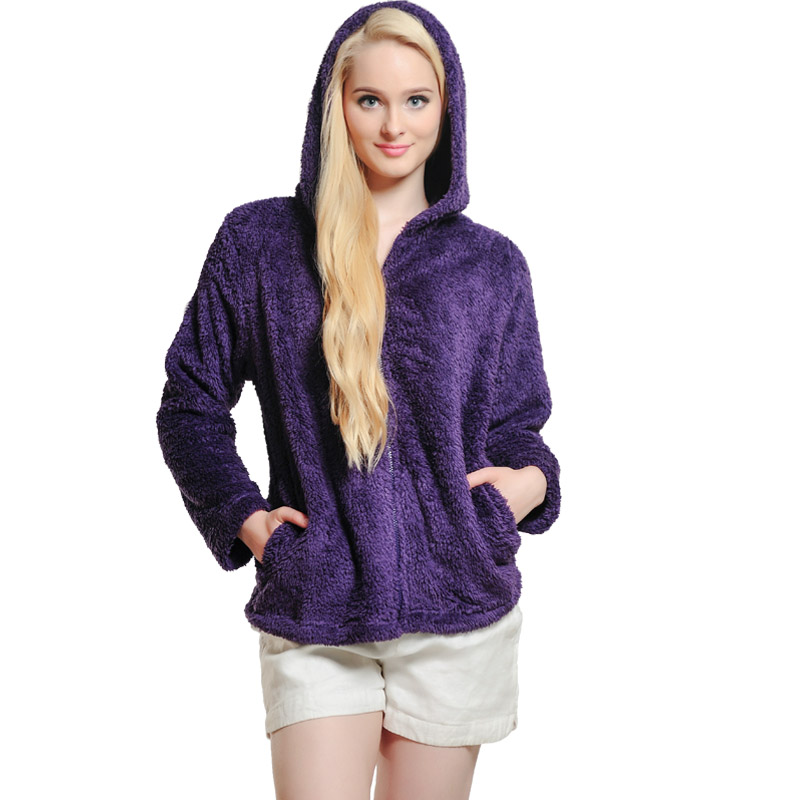 Mná Snuggle Fleece Císte Corcra Coipthe Sweáilte