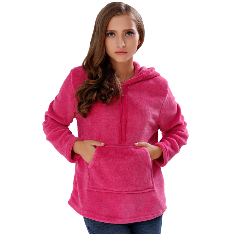 Sweatshirt Dath Snáithín Bándearg Dath Pink