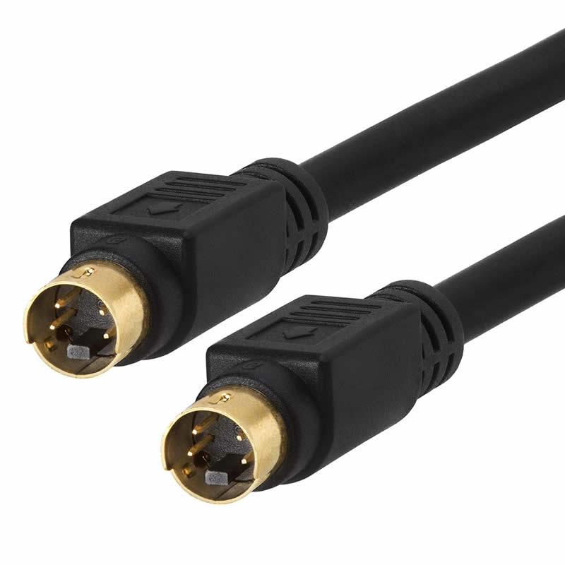 S-Video Cable Gold-plátáilte (SVHS) SVideo Cord 4-PIN
