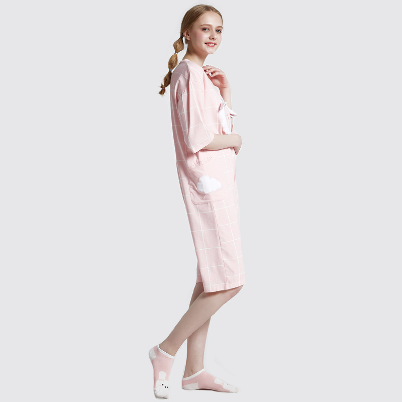 Socraigh na mBan Onesie Pink Clóite Pajamas Pajamas Bróidnéireacht