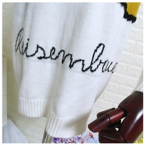 Méid Meiriceánach / Eorpach Daisy Flower Gúna Geansaí Plotaire na mBan Jacquard