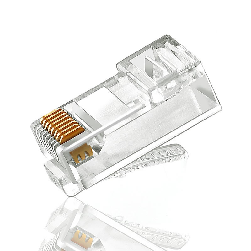CAT5E CAT5E CAT6 nascóir 8P8C UTP plátáilte ceann criostail Ethernet