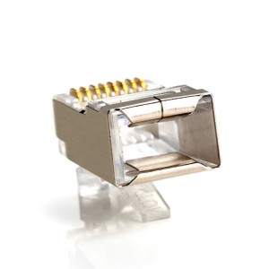 RJ45 nascóirí CAT5E CAT6 Crimp nascóirí Ethernet STP 8P8C Breiseáin Ceann Crystal Modúlach