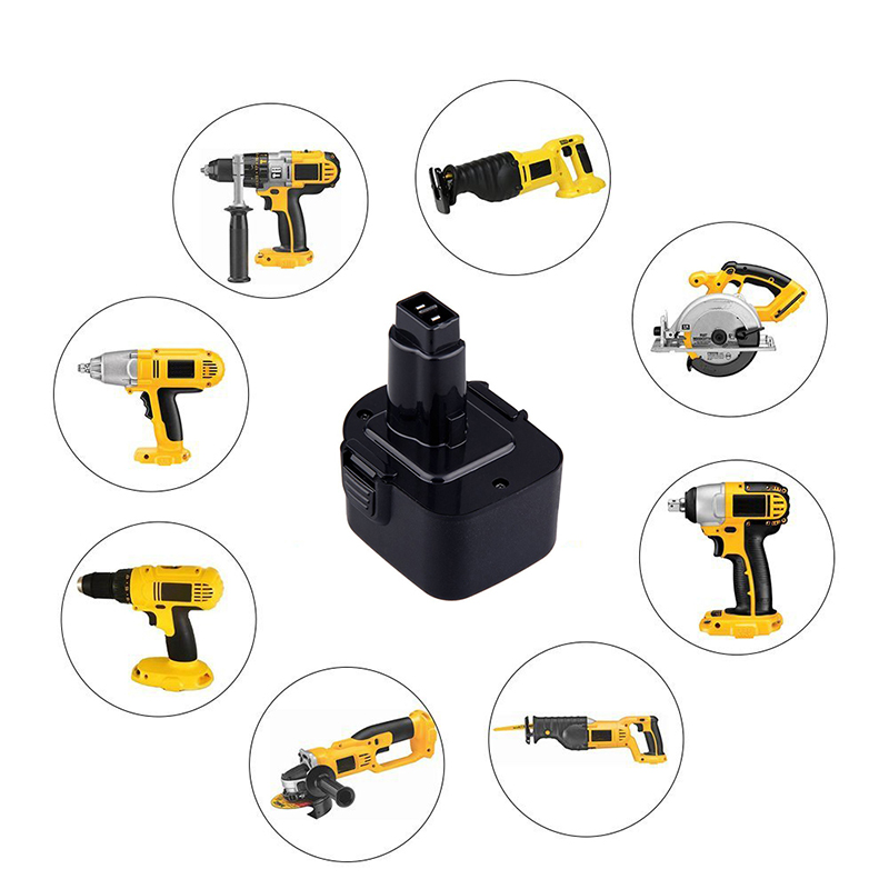 Cadhnraí Ath-Inlíonta In-Athdhéanta 2000mAh 12V do Dewalt DE9075, DE9501, DW9071 Cordless Drill