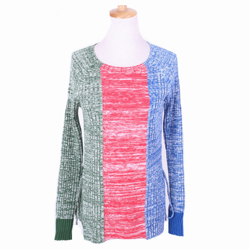 100% Cniotóirí Cotton Dathanna Tripled Geansaí Comhlachta Fada 2018 Pullover mBan