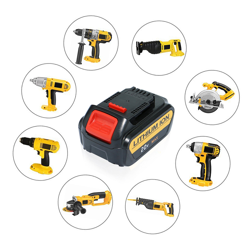 Ceallraí Druileála Cumhachta Athsholáthair Li-ian 4000mAh 20V do Dewalt DCB180, DCB181, DCB182