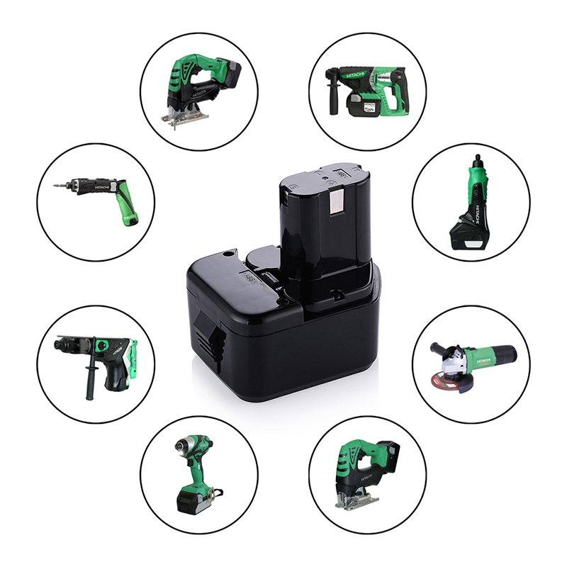 Uirlisí Cumhachta Athsholáthair Cill Ceallraí Ni-Cd 12V 1300mAh do Hitach EB1215, EB1214S, EB1220HS