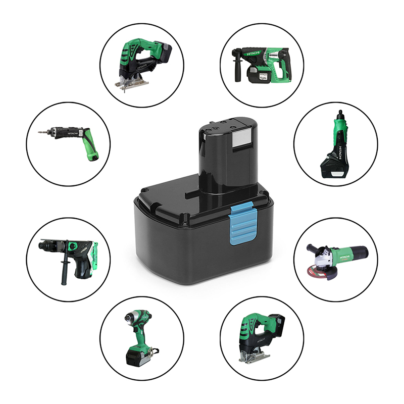 Ni-Cd 14.4V 1500mAh Athsholáthar Cadhnraí i nDruil gan sreang do Hitach EB14S, EB14B, EB14H