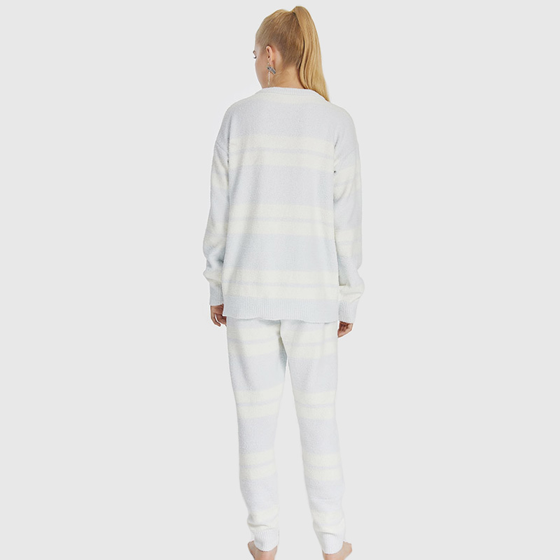 Socraigh Pajamas Stripe Microfiber lomra leaisteacha na mBan
