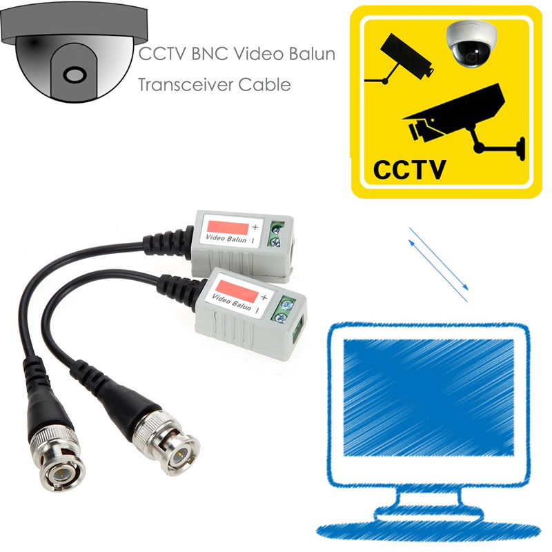 Cábla Mini CCTV BNC Video Balun Transceiver Cábla