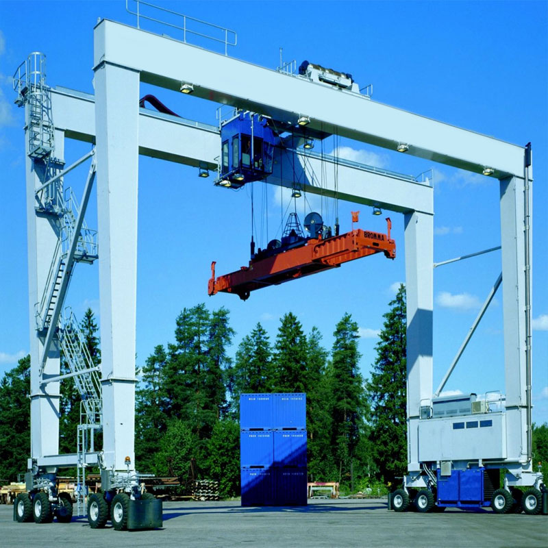 Craein Gantry Coimeádán Tíre Rubair (RTG Crane)