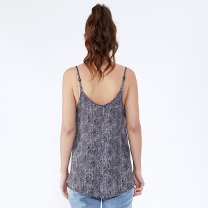 Priontáil Leathchliath de Bhaineannaigh Priontáil Marble Vest Tops JSDJ2515