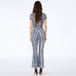 Priontáil Leopard Priontáil Comhlacht Shorts Éadaí Socraigh mBan Seacht mBan