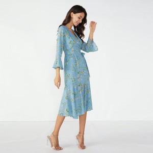 Dinnéar Fancy Sky Blue Tutu Dearthaí na hAfraice Gúna Geimhridh