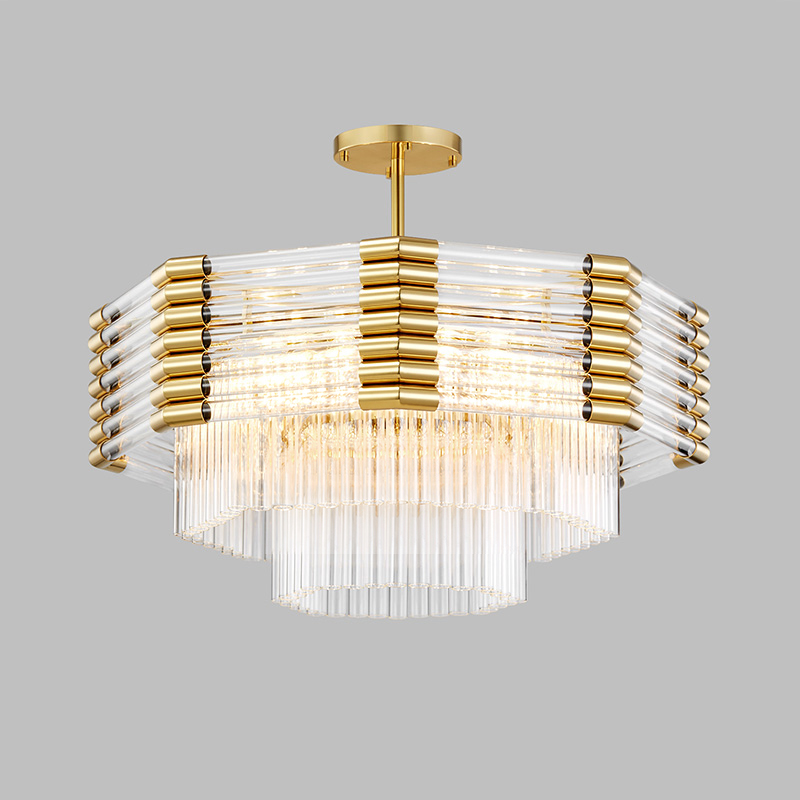 Óstán Nua-Aimseartha Só Miotal Villa Glass Chandelier Km2127