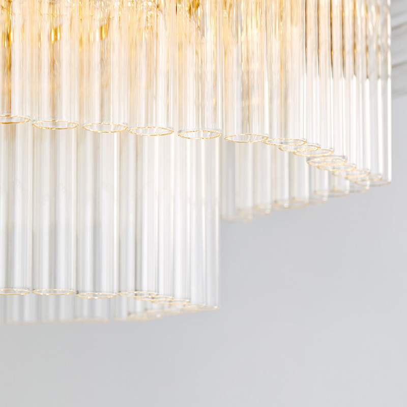 Óstán Nua-Aimseartha Só Miotal Villa Glass Chandelier Km2127