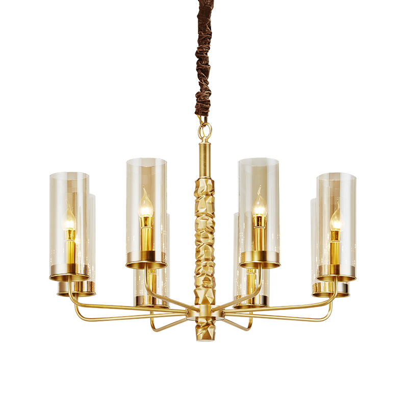 Staidéar Seomraí Leapa Nua-Aimseartha Minimalist Nua-Aimseartha Crystal Chandelier Km2123