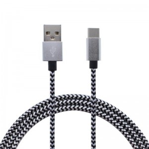 Cineál-C go cábla sonraí USB Nylon Braided
