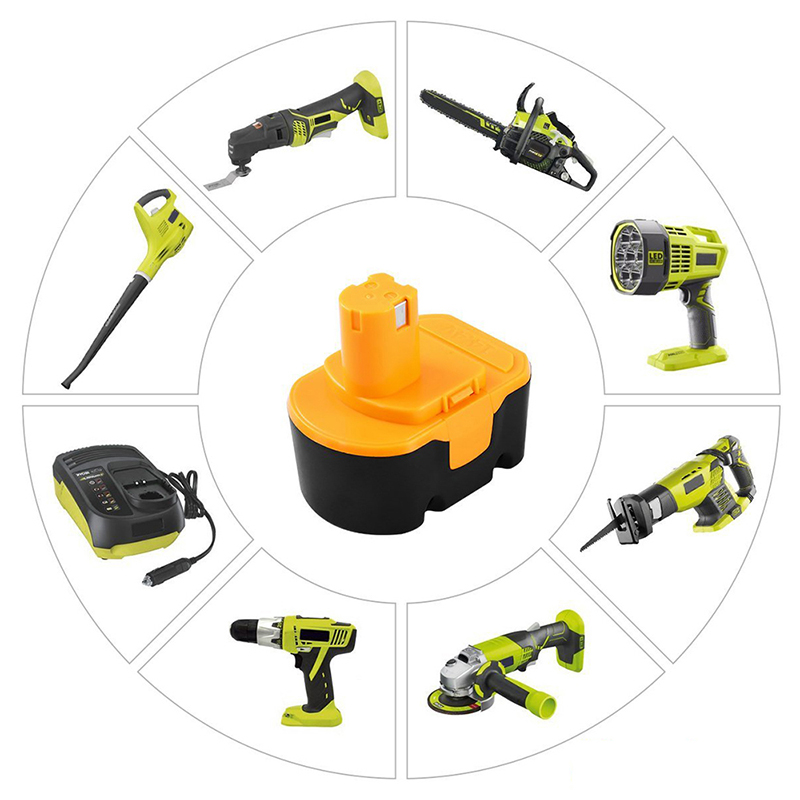 Ni-Cd 14.4V 1500mAh Ceallraí Athsholáthair Ceallraí gan sreang do Ryobi 1400144, 1400655, 1400656