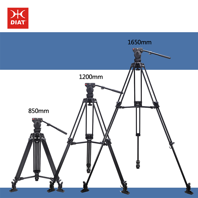 DIAT A223MKS30 Tripod tríthoiseach ceann tríthoiseach Tripod ceamara seasmhach seasmhach Seastán lámhach físeáin