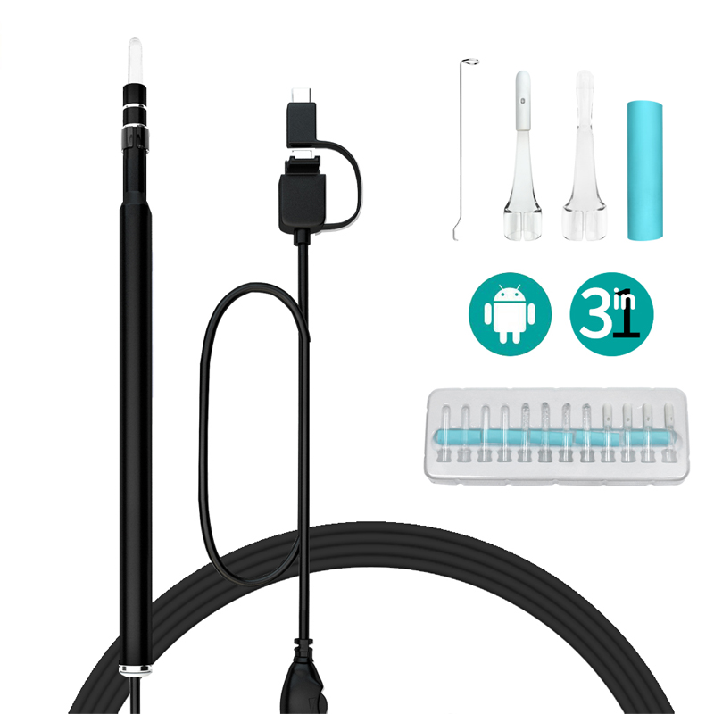 3 in1 Glanadh Cluas Endoscope