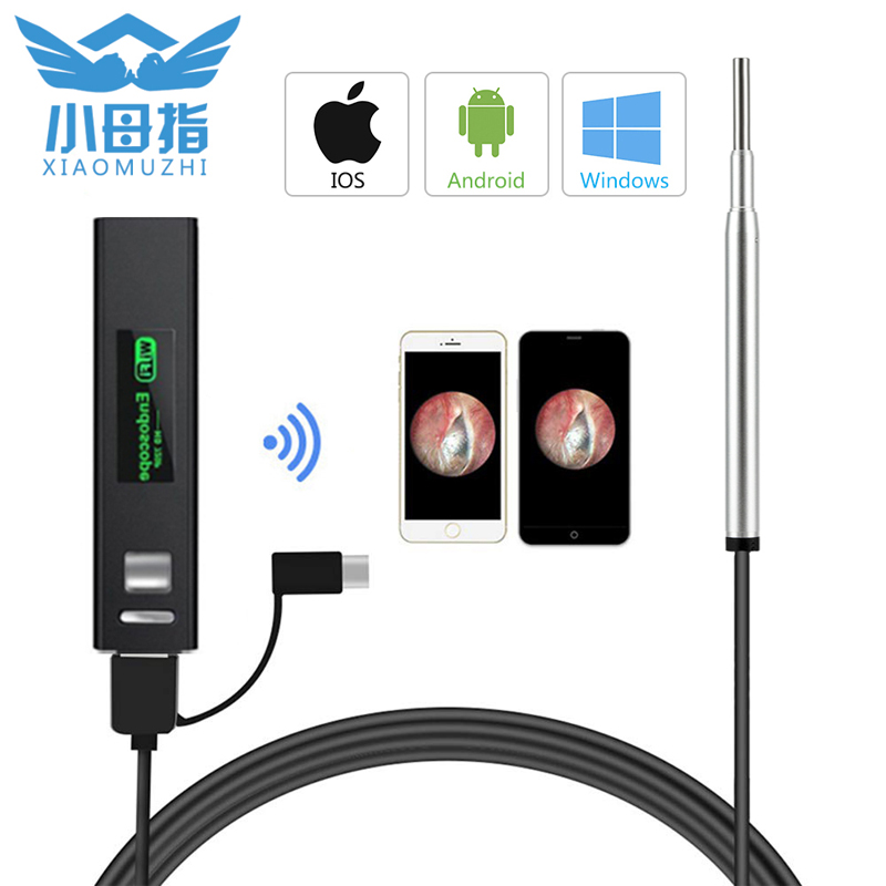 3 in1 Spúnóg Cluas Wifi Endoscope