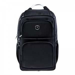 17SA-6601F Pócaí mulitiple mór Láimhseáil miotail den chéad scoth níolón Oxford 17 mála cúltaca ríomhaire glúine