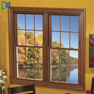 Windows agus Doirse Ardchaighdeán Alúmanaim Gloine Dúbailte Ceangailte le Fuinneog Inmheánach Sleamhnáin