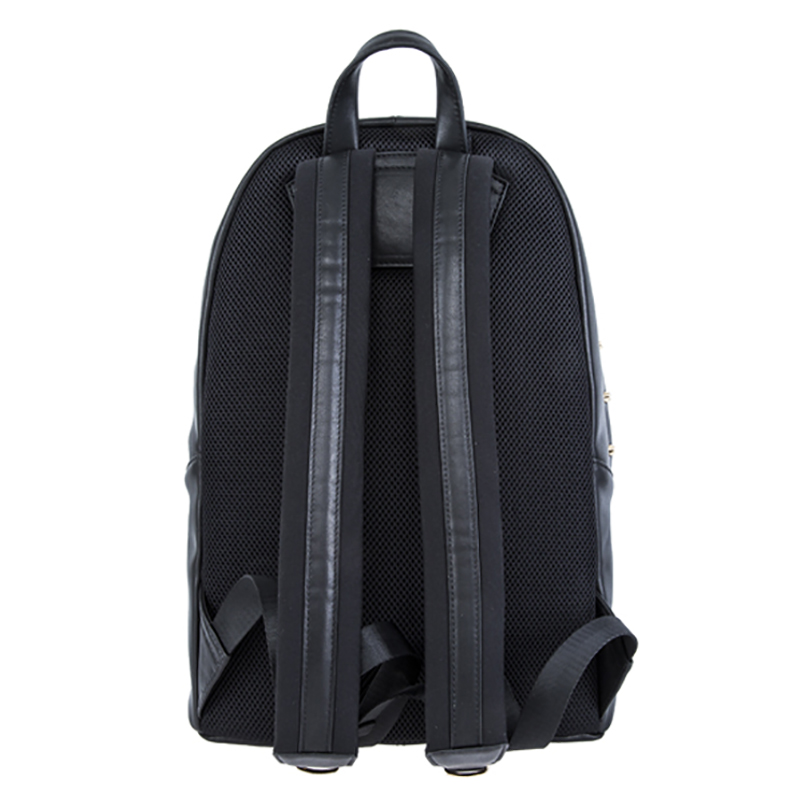 18SA-6841F Graí maisithe póca tosaigh zipper tosaigh ar ardchaighdeán simplí backpack leathair fíor stíl do na fir le póca ríomhaire glúine